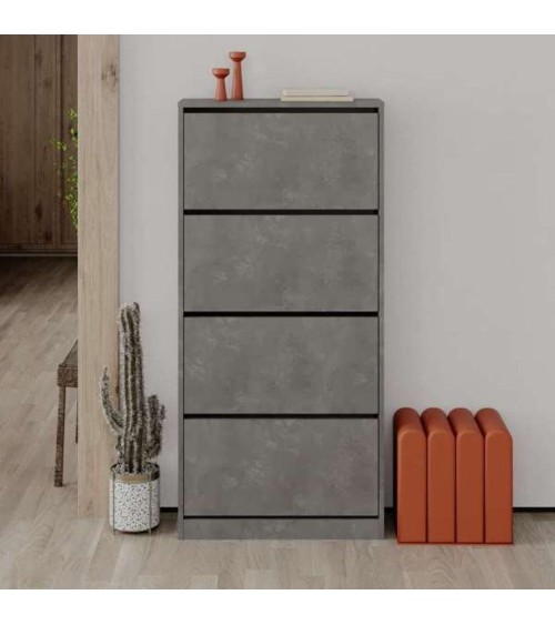 Scarpiera SHC540RETRO quattro ante a ribalta retro grey