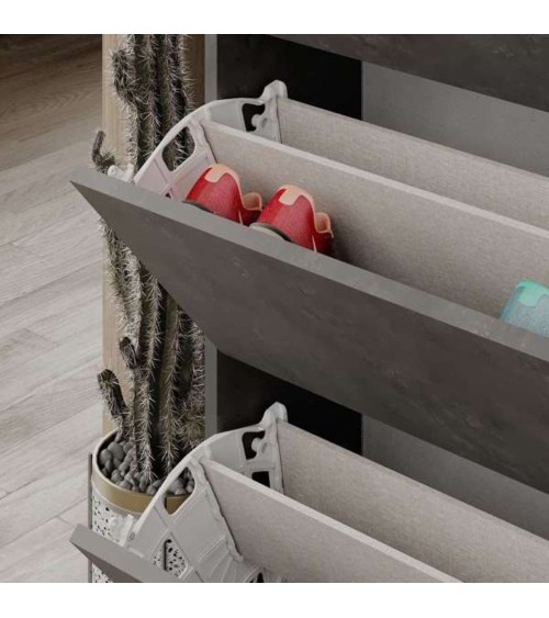 Scarpiera SHC540RETRO quattro ante a ribalta retro grey