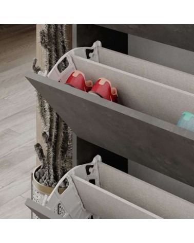 Scarpiera SHC540RETRO quattro ante a ribalta retro grey