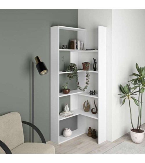 Libreria Wish estensibile angolare bianca 200h