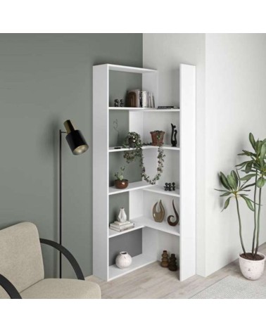 Libreria Wish estensibile angolare bianca 200h