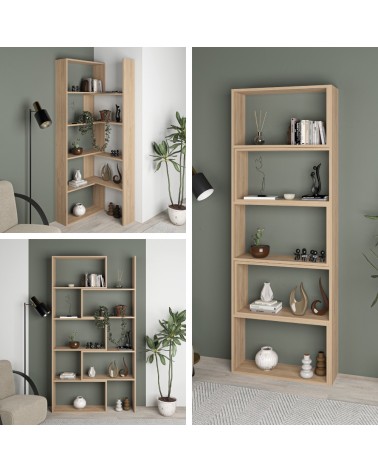 Libreria Wish estensibile angolare rovere 200h