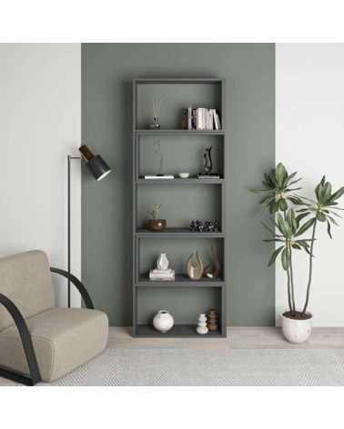 Libreria Wish estensibile angolare antracite 200h