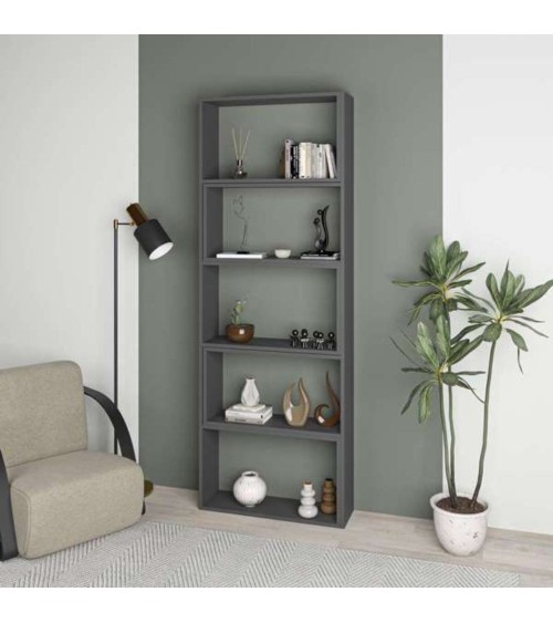 Libreria Wish estensibile angolare antracite 200h
