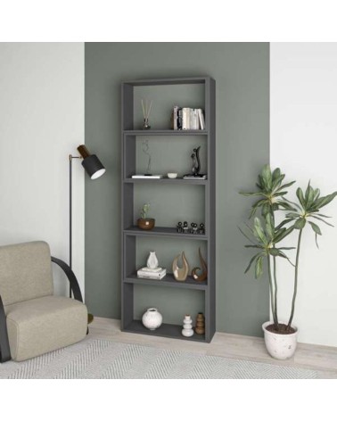 Libreria Wish estensibile angolare antracite 200h