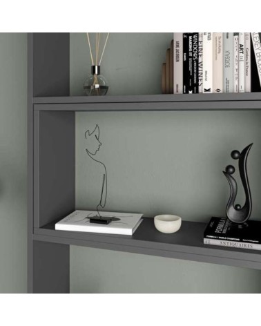 Libreria Wish estensibile angolare antracite 200h