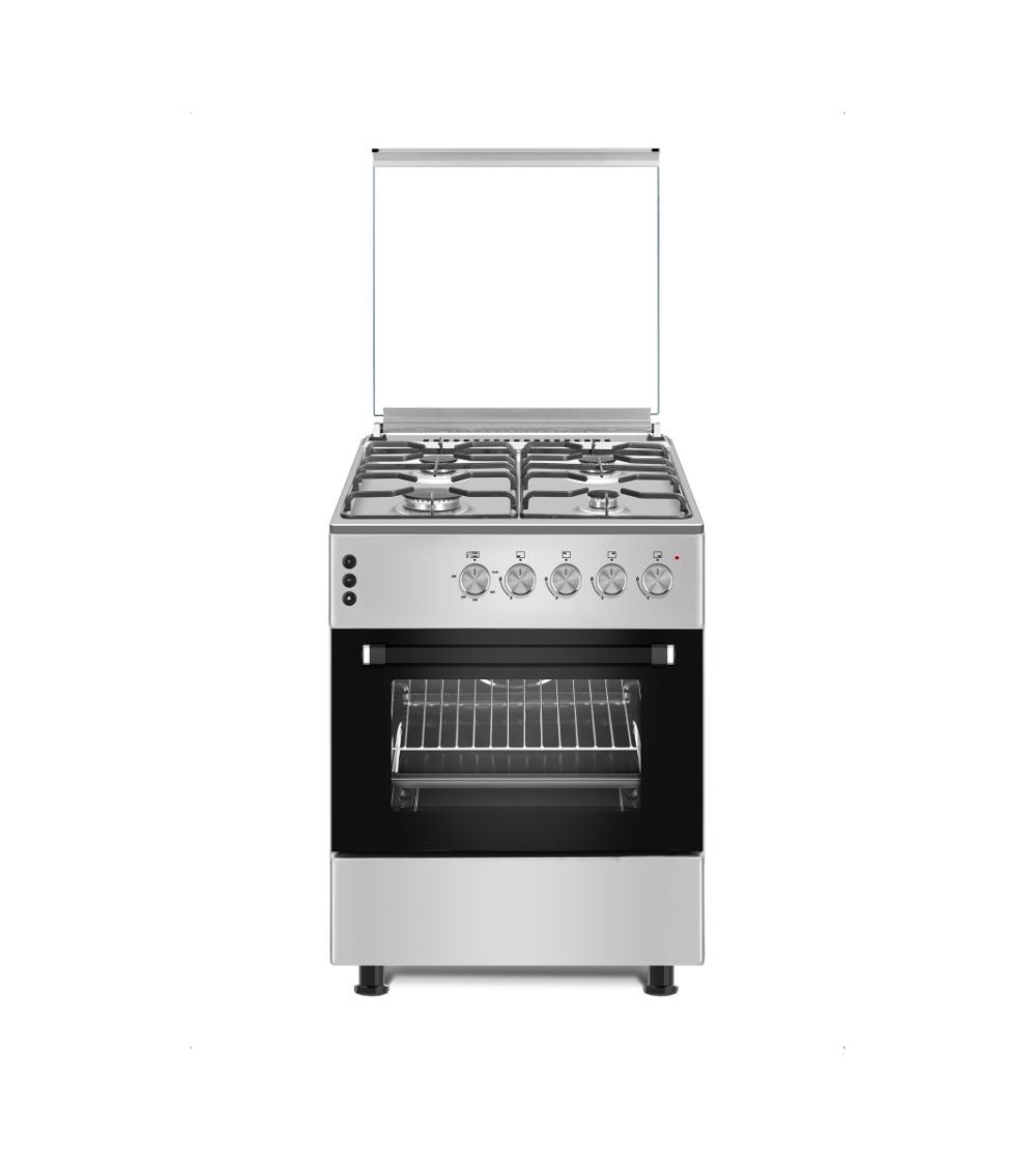 Cucina Flora 60 4 fuochi gas con forno ventilato a gas e grill elettrico