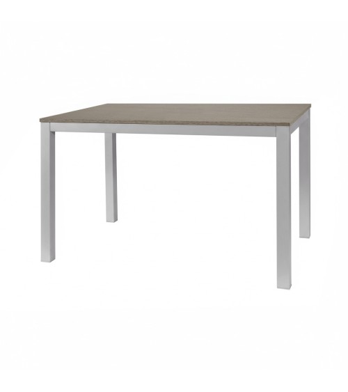 Tavolo allungabile 120x80 struttura alluminio e piano larice grigio Monster