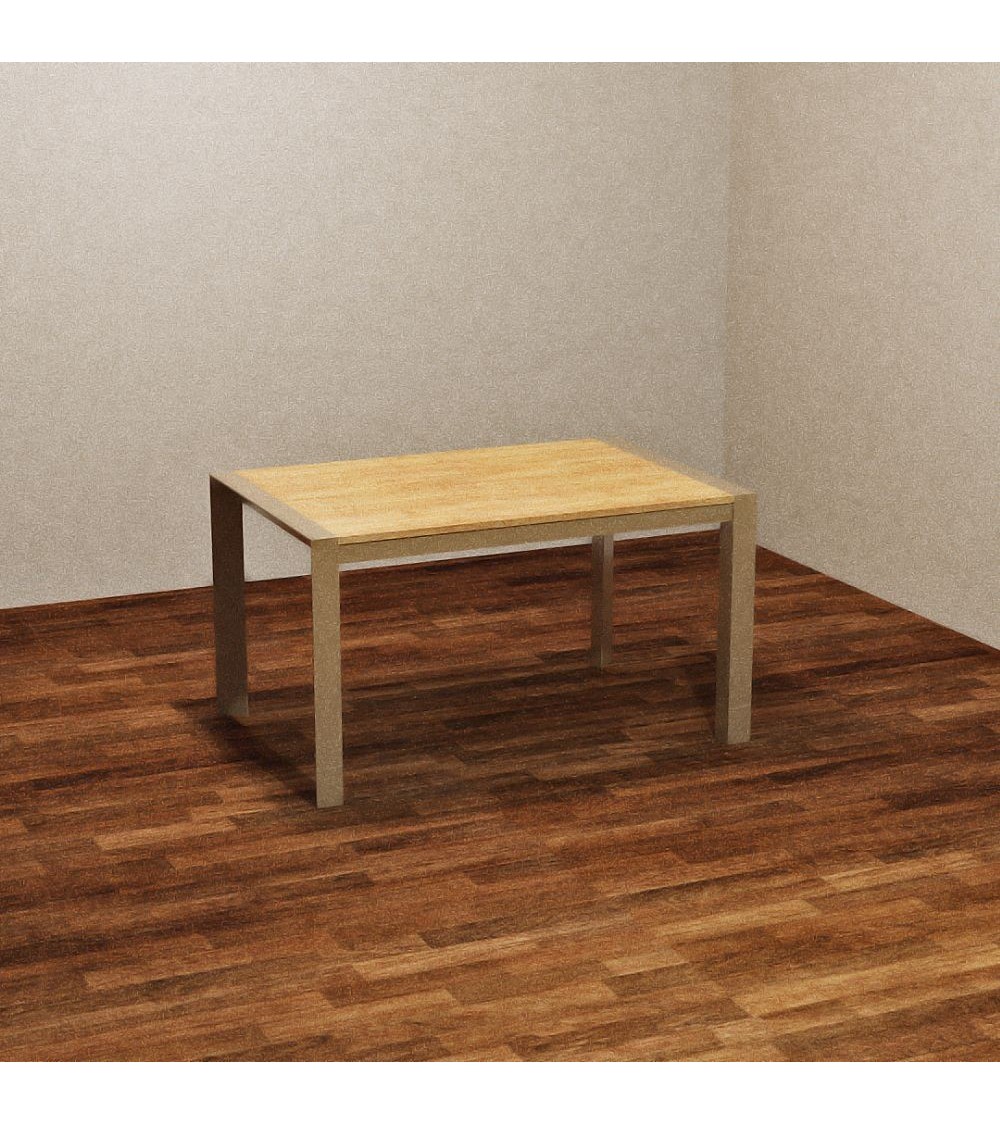 Tavolo rettangolare allungabile Golia 130x80 struttura tortora e piano rovere shimo