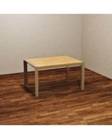 Tavolo rettangolare allungabile Golia 130x80 struttura tortora e piano rovere shimo
