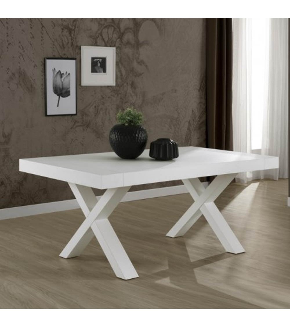 Tavolo allungabile Gondar 160x90 bianco larice