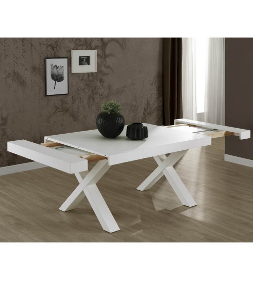 Tavolo allungabile Gondar 160x90 bianco larice