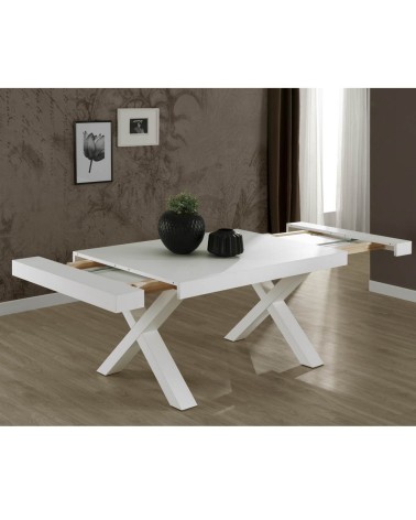 Tavolo allungabile Gondar 160x90 bianco larice
