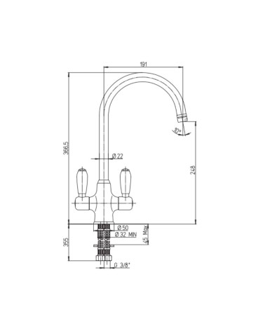 Rubinetto da cucina Paini 84CN544 satinato comandi ceramica
