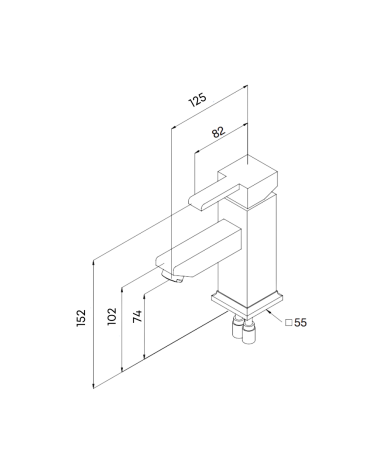 Miscelatore bagno Quadra lavabo cromato