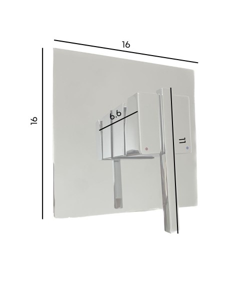 Miscelatore bagno Quadra doccia cromato
