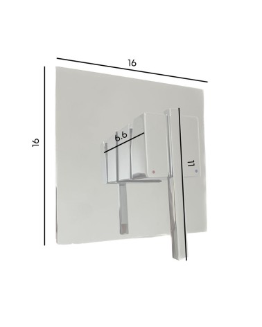 Miscelatore bagno Quadra doccia cromato