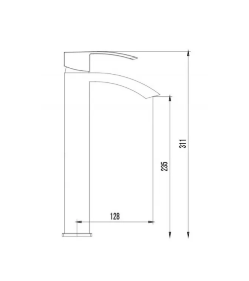 Miscelatore bagno Riga lavabo alto cromato
