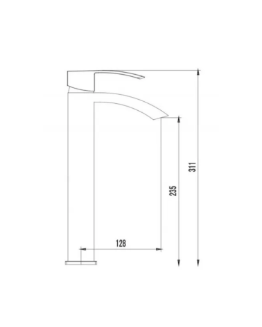 Miscelatore bagno Riga lavabo alto cromato