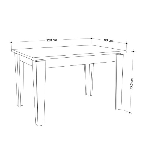 Tavolo allungabile Megaron antracite 120x80 cm