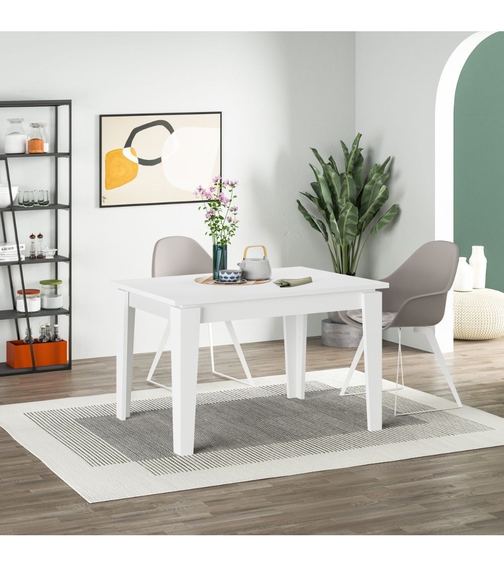 Tavolo allungabile Megaron bianco 120x80 cm