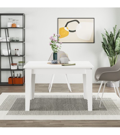 Tavolo allungabile Megaron bianco 120x80 cm