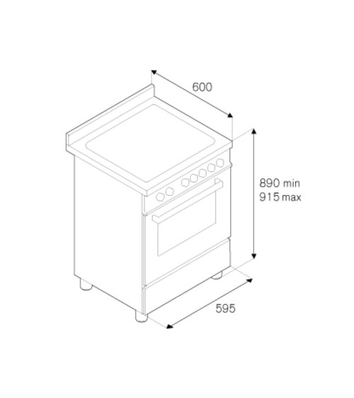 Bertazzoni MAS604MFESXE Cucina forno elettrico