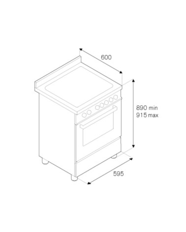 Bertazzoni MAS604MFESXE Cucina forno elettrico