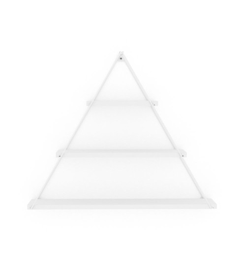 Mensola triangolare 3 ripiani Moset bianco totale MT191006