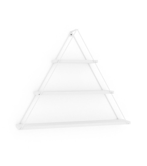 Mensola triangolare 3 ripiani Moset bianco totale MT191006