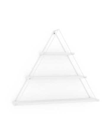 Mensola triangolare 3 ripiani Moset bianco totale MT191006