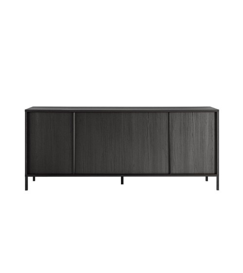 Madia Giugi 4 ante nero frassinato 206x40x86
