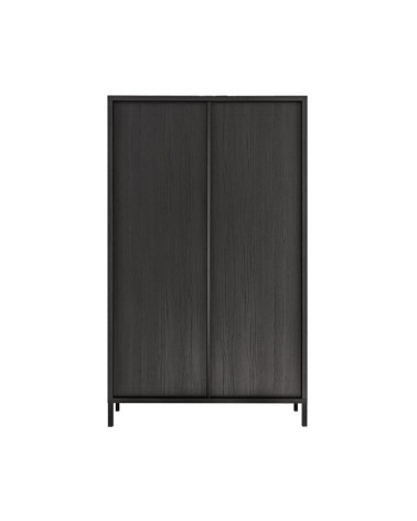 Contenitore Giugi 2 ante nero frassinato 106x40x177