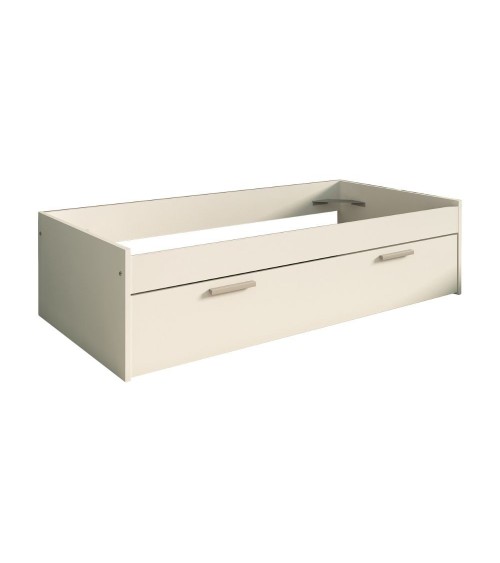 Letto singolo 1004 Blanco con cassettone estraibile