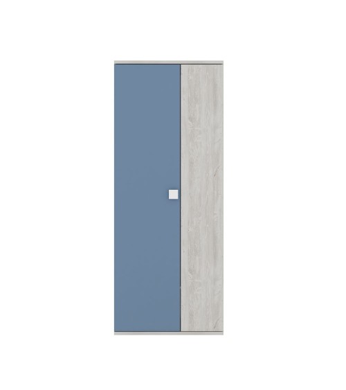 Armadio 90x52x223h 2 ante bianco consumato celeste