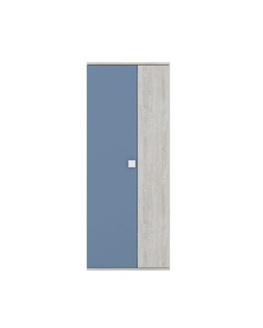 Armadio 90x52x223h 2 ante bianco consumato celeste