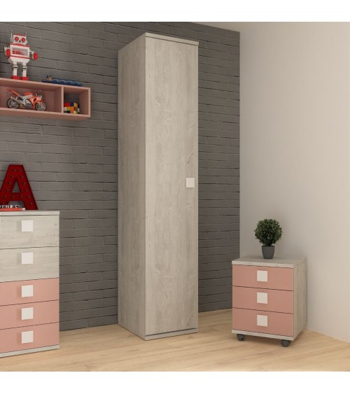 Armadio 45x52x223h con anta bianco consumato