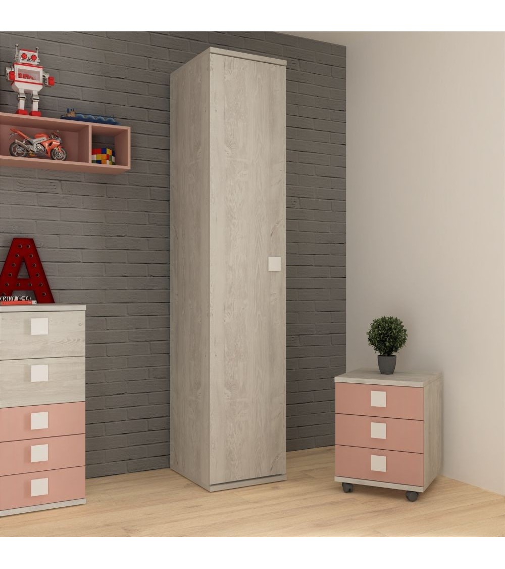 Armadio 45x52x223h con anta bianco consumato