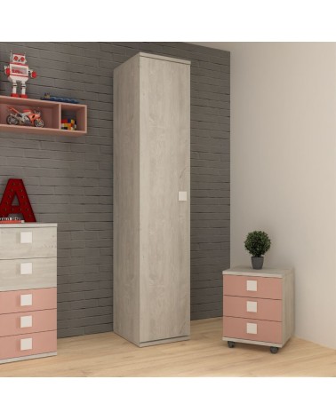 Armadio 45x52x223h con anta bianco consumato