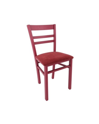 Sedia Cromica in legno cremisi set 2 pezzi