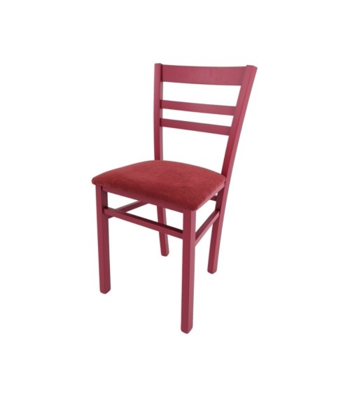 Sedia Cromica in legno cremisi set 2 pezzi