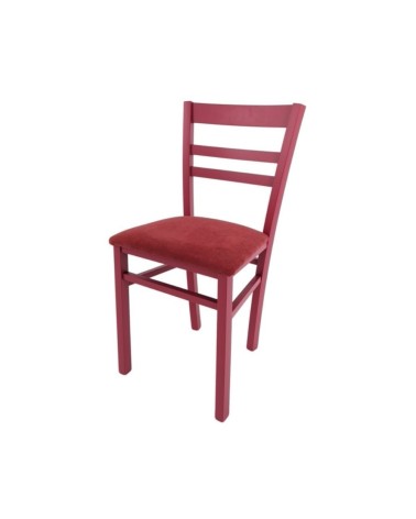 Sedia Cromica in legno cremisi set 2 pezzi