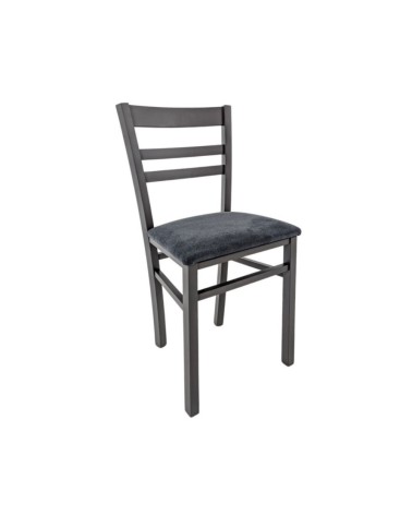 Sedia Cromica in legno grigio seduta Enjoy Lux 24 set 2 pezzi