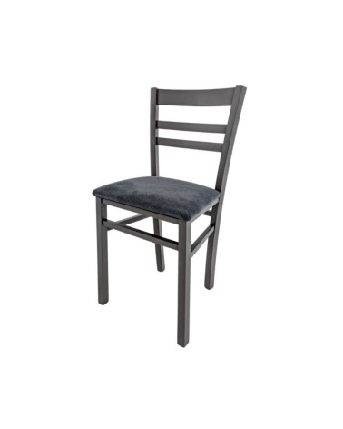 Sedia Cromica in legno grigio seduta Enjoy Lux 24 set 2 pezzi