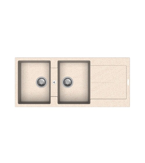 Enigma D200 lavello 2 vasche e gocciolatoio avena