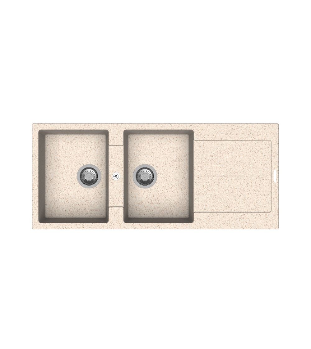 Enigma D200 lavello 2 vasche e gocciolatoio avena