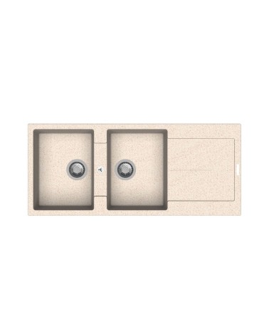 Enigma D200 lavello 2 vasche e gocciolatoio avena
