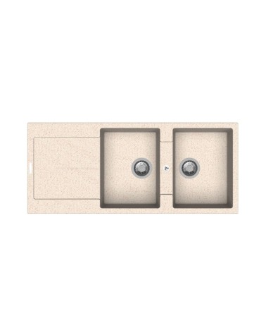 Enigma D200 lavello 2 vasche e gocciolatoio avena