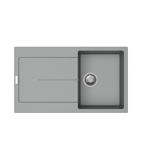 Enigma D100 lavello vasca e gocciolatoio croma