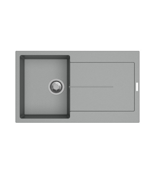 Enigma D100 lavello vasca e gocciolatoio croma